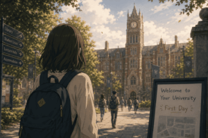 First day on campus entrance (1)